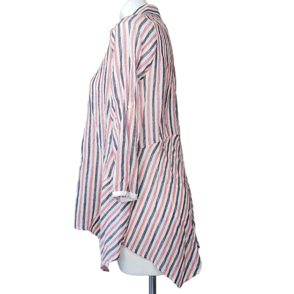 Anthro | Isabella Sinclair Linen Cotton Stripe Top - Picture 5 of 7